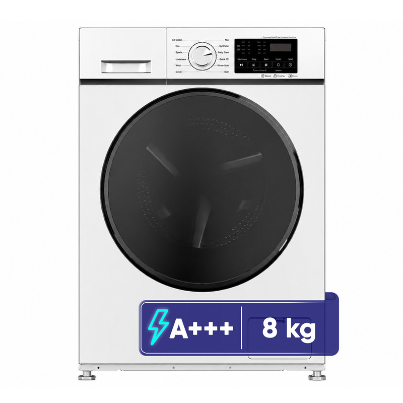 ماشین لباسشویی 8 کیلوگرم اتوماتیک سام مدل UN-Q1435/W