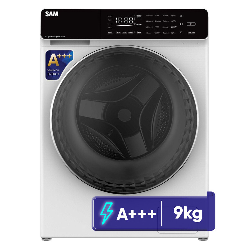 ماشین لباسشویی 9 کیلوگرم اتوماتیک سام مدل DD-P1485/W