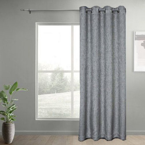 پرده مدل پانچ کتان ملانژ سایز 145x280 سانتیمتر