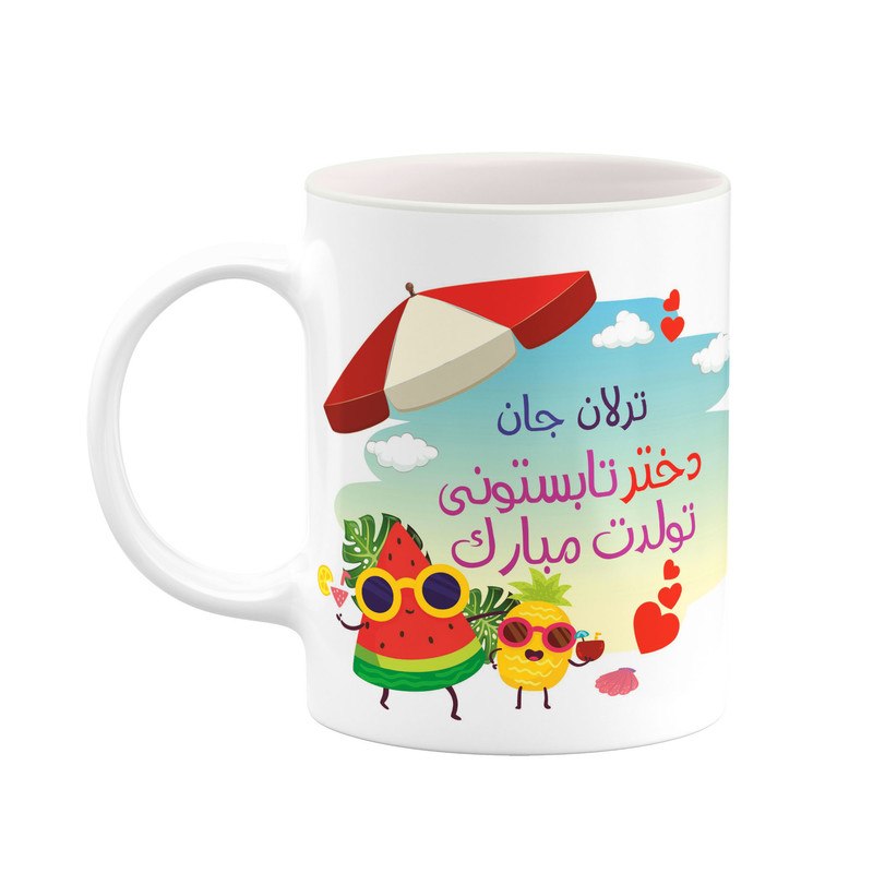 ماگ کاکتی طرح اسم ترلان مدل تولد تابستان کد mgn72783