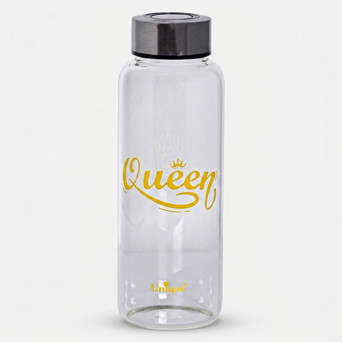 بطری شیشه ای یونیک طرح queen کد 3052