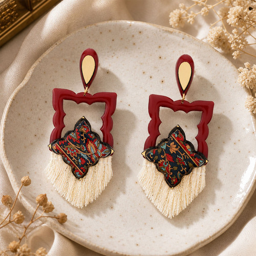 گوشواره دست ساز زنانه بومی مدل S-04