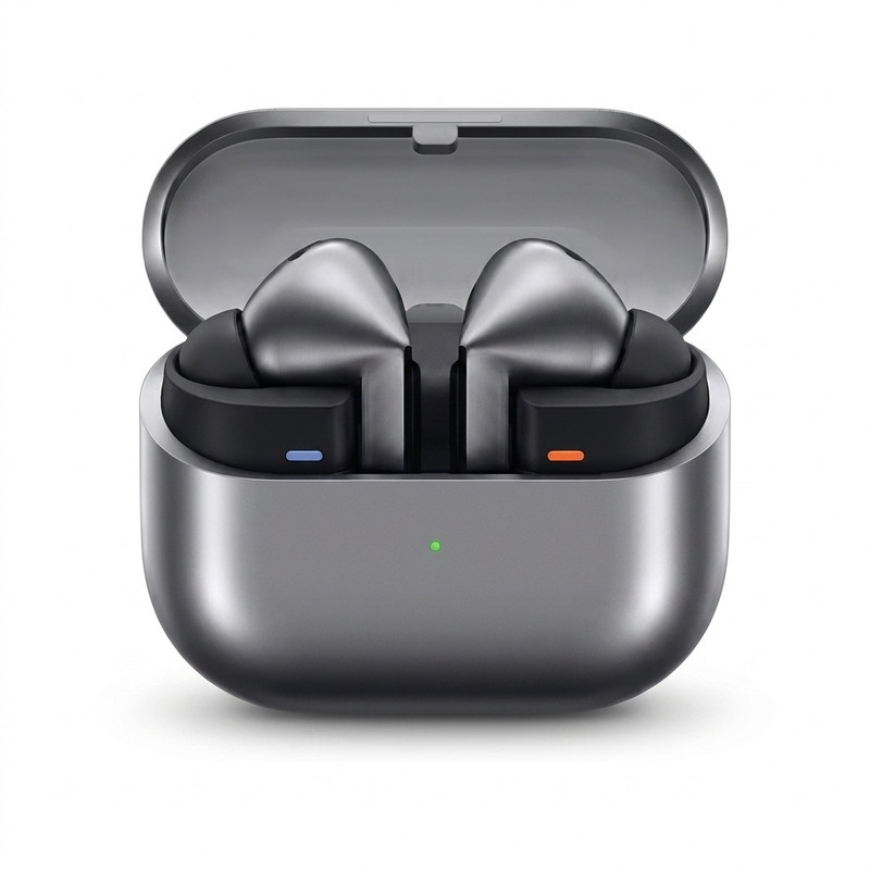 هدفون بلوتوثی سامسونگ مدل Galaxy Buds3 Pro دارای نویز کنسلینگ فعال (ANC)، درگاه شارژ USB Type-C، شارژ بی سیم، با قابلیت اتصال به چند دستگاه، پشتیبانی از فرمان لمسی، پشتیبانی از دستیار صوتی، مقاوم در برابر آب