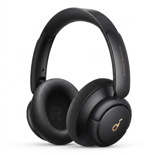 هدفون بلوتوثی انکر مدل SoundCore Life Q30 با نویز کنسلینگ فعال (ANC)، درگاه شارژ USB Type-C، دارای میکروفون دوگانه با حذف نویز، مجهز به فناوری Hi-Res Audio، دارای حالت Transparency برای شنیدن صدای محیط