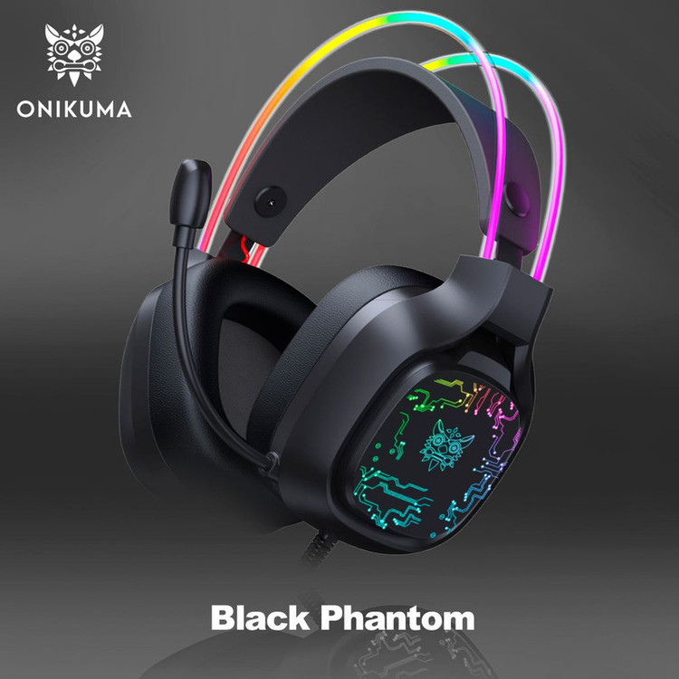 هدست گیمینگ Onikuma مدل X22 بدون قابلیت نویز کنسلینگ، درگاه USB، دارای نورپردازی RGB، امپدانس 32 اهم