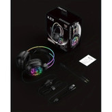 هدست گیمینگ Onikuma مدل X22 بدون قابلیت نویز کنسلینگ، درگاه USB، دارای نورپردازی RGB، امپدانس 32 اهم