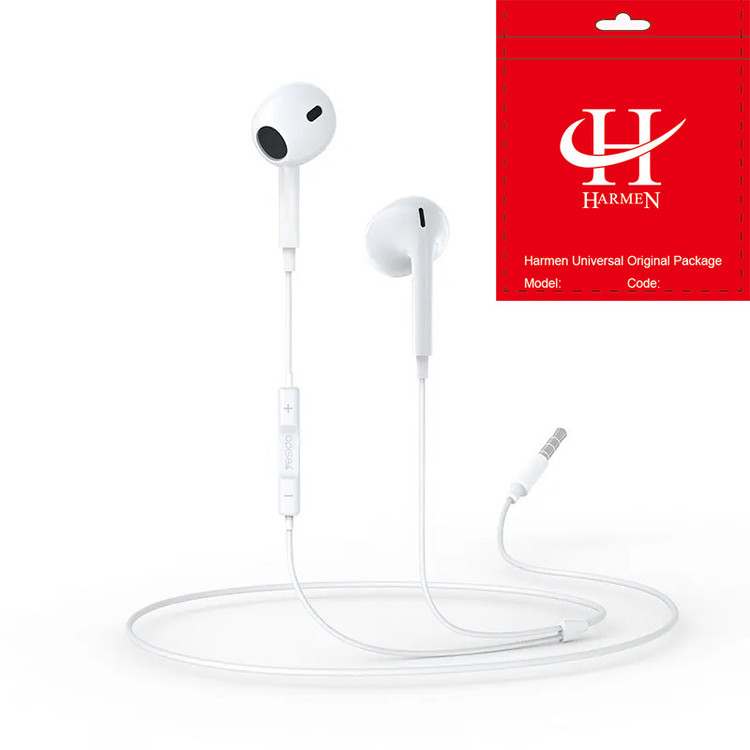 هندزفری هارمن مدل Apple iP35MM با نویز کنسلینگ میکروفون (ENC)، اتصال از طریق جک 3.5 میلیمتری صدا