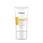 فلوئید ضدآفتاب بیرنگ ویتالیر SPF50 مدل Vitamin C مناسب انواع پوست، حجم 50 میلیلیتر