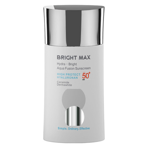 کرم ضدآفتاب بدون رنگ برایت مکس SPF50 مدل آکوا فیوژن مناسب انواع پوست، حجم 50 میلیلیتر
