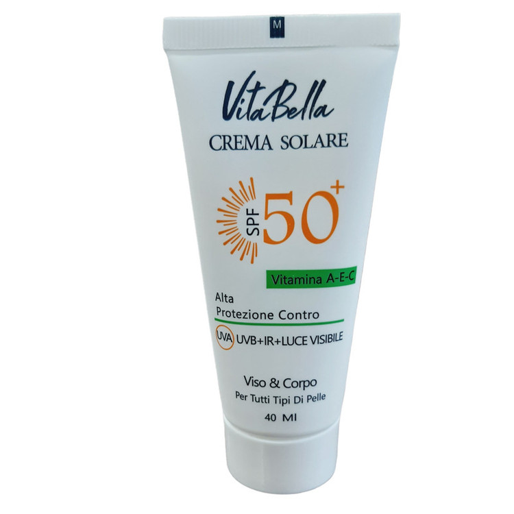کرم ضدآفتاب بیرنگ ویتابلا +SPF50 مدل 001 مناسب انواع پوست، حجم 40 میلیلیتر