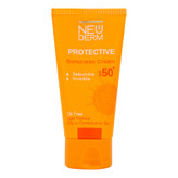 کرم ضد آفتاب بدون رنگ نئودرم SPF 50 مدل PROTECTIVE مناسب پوستهای چرب و مختلط حجم 50 میلیلیتر