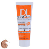 کرم ضد آفتاب رنگی درمالیفت مدل سانلیفت SPF 50 حاوی محافظ UVA و UVB، ضد آب، ضد پیری، ضد جوش و آکنه، مناسب پوست چرب حجم 40 میلیلیتر 