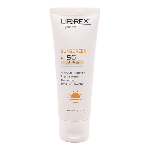 کرم ضد آفتاب رنگی لیپورکس SPF 50 مدل L-D Moisturizing مناسب پوستهای خشک و حساس حجم 40 میلیلیتر