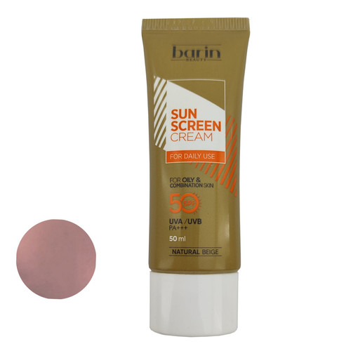 کرم ضد آفتاب رنگی بارین بیوتی SPF 50 مدل NB مناسب پوست های چرب و مختلط حجم 50 میلی لیتر