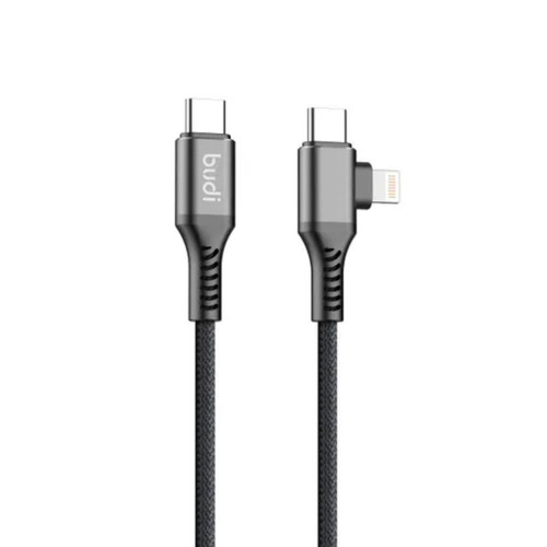 کابل تبدیل USB-C به USB-C/لایتنینگ بودی مدل DC253TTL12B طول 1.2 متر