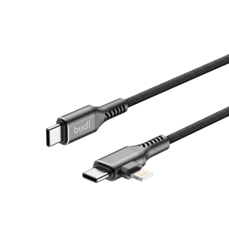کابل تبدیل USB-C به USB-C/لایتنینگ بودی مدل DC253TTL12B طول 1.2 متر